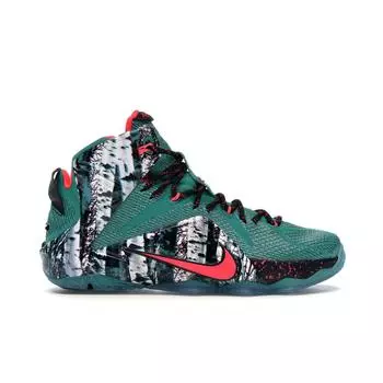 Мужские кроссовки Nike LeBron 12 Xmas Akron Birch Green Emrld-Green Hypr-Pnch-Dk-Emrld 707558-363