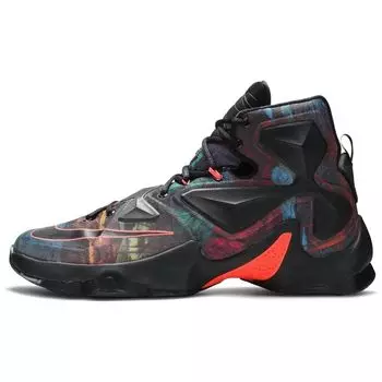 Мужские кроссовки Nike LeBron 13 Akronite Black Black-Hyper-Orange-Blue-Lagoon 807219-008