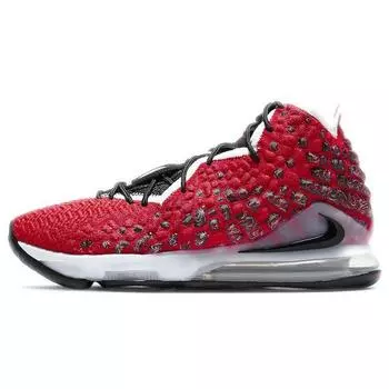 Мужские кроссовки Nike LeBron 17 Air Max Uptempo Red University-Red White BQ3177-601
