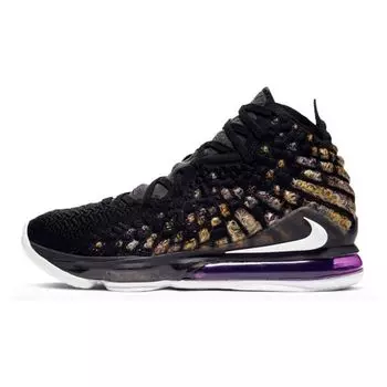 Мужские кроссовки Nike LeBron 17 EP Lakers Фиолетовый Черный Баклажан BQ3178-004 40.5
