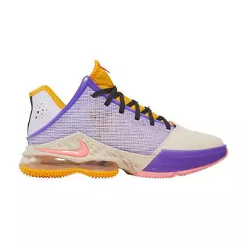 Мужские кроссовки Nike LeBron 19 Low Mismatch разноцветные сиреневые темно-дымчато-серые DO9829-500 44