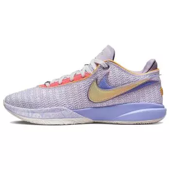 Мужские кроссовки Nike LeBron 20 Purple And Gold Violet-Frost Metallic-Gold Purple-Pulse DJ5423-500 47.5