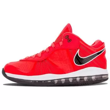 Мужские кроссовки Nike LeBron 8 V/2 Low Solar Red Black White 456849-600