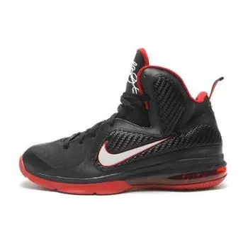 Мужские кроссовки Nike LeBron 9 Black White Red Sport-Red 469764-003