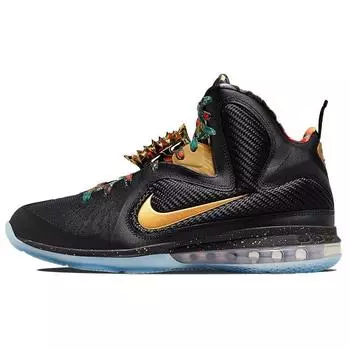 Мужские кроссовки Nike LeBron 9 Watch The Throne 2022 черный металлик-золото DO9353-001 40