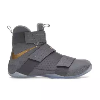 Мужские кроссовки Nike LeBron Soldier 10 Battle Grey Cool-Grey Gold Wolf-Grey 899620-010