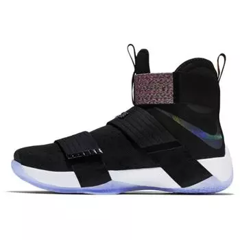Мужские кроссовки Nike LeBron Soldier 10 Iridescent Black Black-Cosmic-Purple-Hyper-Jade 844374-085