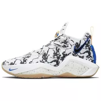 Мужские кроссовки Nike LeBron Soldier 14 Sisterhood белые черные Hyper-Royal CK6024-004 42