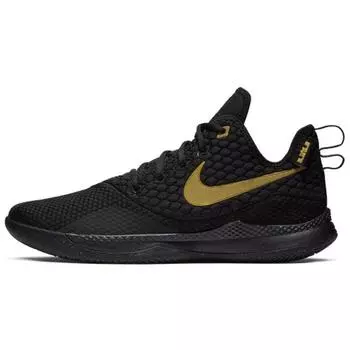 Мужские кроссовки Nike LeBron Witness 3 EP Metallic Gold черные AO4432-003