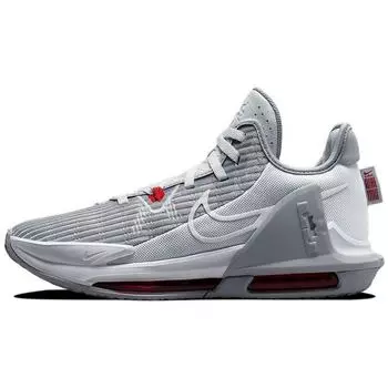 Мужские кроссовки Nike LeBron Witness 6 Pure Platinum серые университетско-красные белые CZ4052-003 42.5