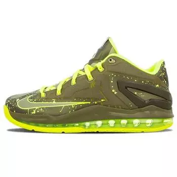 Мужские кроссовки Nike Max LeBron 11 Low Dunkman Tan Medium-Khaki Medium-Khaki-Volt-Medium-Oliv 642849-200