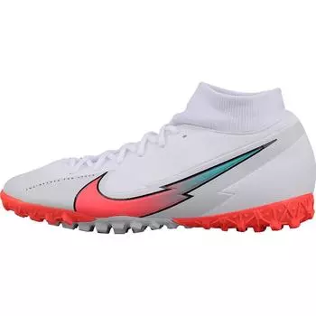 Мужские кроссовки Nike Mercurial Superfly 7 Academy TF White Crimson Jade Photon-Dust Hyper-Jade Flash-Crimson AT7978-163