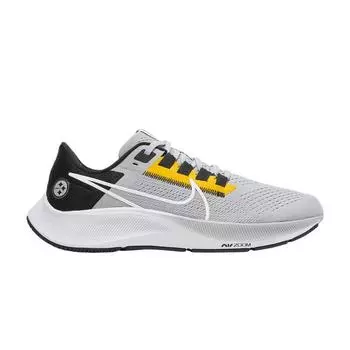 Мужские кроссовки Nike NFL x Air Zoom Pegasus 38 Pittsburgh Steelers серые волчьи-серые черные DJ0852-001 40.5