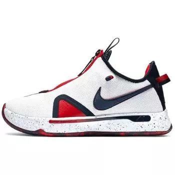 Мужские кроссовки Nike PG 4 USA White Obsidian University-Red CD5079-101