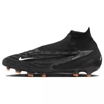 Мужские кроссовки Nike Phantom GX Elite Gripknit DF FG Shadow Pack черные темно-дымчато-серые Total-Orange DC9969-010 39