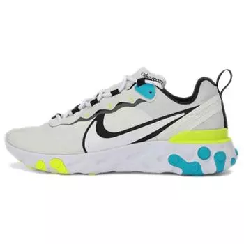 Мужские кроссовки Nike React Element 55 White Blue Fury Volt черные CZ8652-104