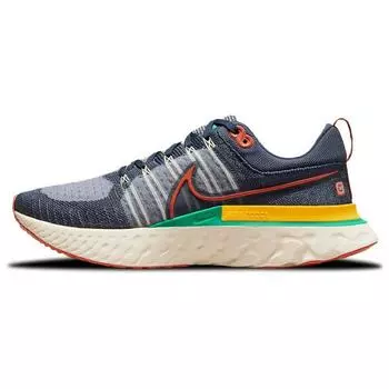 Мужские кроссовки Nike React Infinity Run Flyknit 2 Denim Blue Thunder-Blue Stadium-Green DJ5181-400 43
