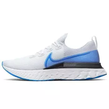 Мужские кроссовки Nike React Infinity Run Flyknit White Photo Blue True-White Pure-Platinum CD4371-101