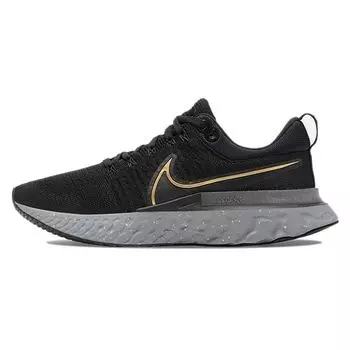 Мужские кроссовки Nike React Infinity Run Flyknit 2 Black Metallic Gold Smoke-Grey Grey-Fog CT2357-009 39