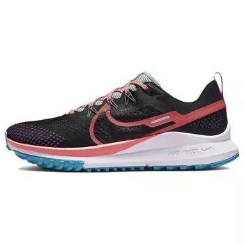 Мужские кроссовки Nike React Pegasus Trail 4 Black Magic Ember ярко-фиолетовые, эмаль-зеленые DJ6158-003 43