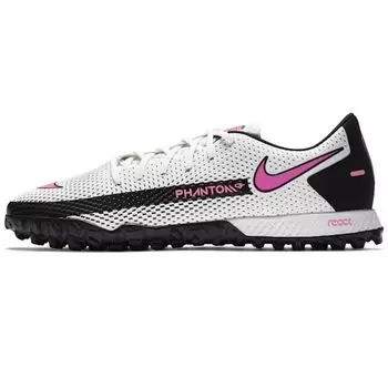 Мужские кроссовки Nike React Phantom GT Pro TF White Pink Blast черные CK8468-160