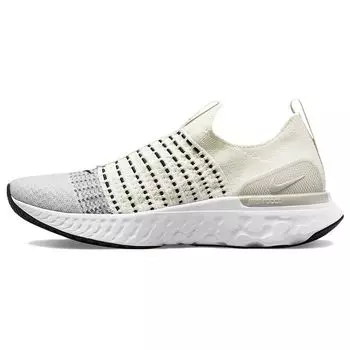 Мужские кроссовки Nike React Phantom Run Flyknit 2 Sail Light Bone кремово-белые черные DV2139-100 47.5