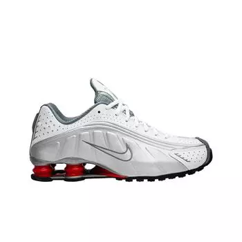 Мужские кроссовки Nike Shox R4 Metallic Silver Comet Red 2018 BV1111-100