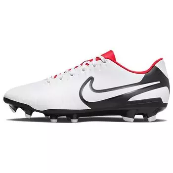 Мужские кроссовки Nike Tiempo Legend 10 Club MG Ready Pack белые ярко-малиновые черные DV4344-100