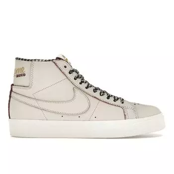 Мужские кроссовки Nike Welcome Skateboarding x Zoom Blazer Mid SB Casa Welcome Madrid Cream Sail Dark Beetroot FQ0795-100 39
