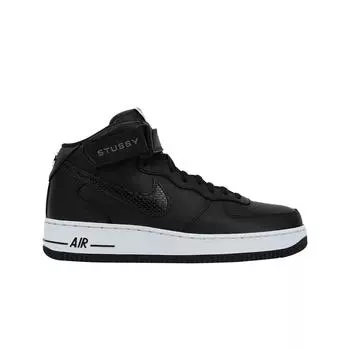 Мужские кроссовки Nike x Stussy Air Force 1 07 Mid SP Black DJ7840-001