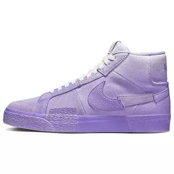 Мужские кроссовки Nike Zoom Blazer Mid Premium SB сиреневые фиолетово-белые DR9087-555 40.5