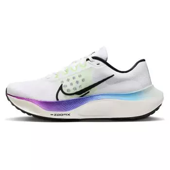 Мужские кроссовки Nike Zoom Fly 5 белые разноцветные с градиентом черные FQ6851-101 44.5