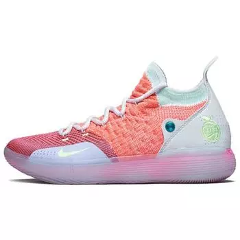 Мужские кроссовки Nike Zoom KD 11 EYBL Pink Hot-Punch Pure-Platinum-Twilight-Pulse-Lime-Blast AO2604-600