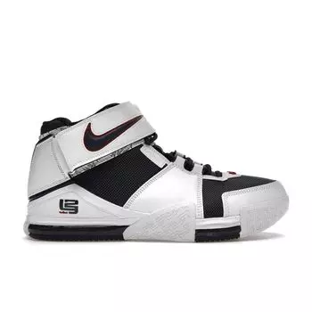 Мужские кроссовки Nike Zoom LeBron 2 Retro USA 2022 White Midnight-Navy Varsity-Crimson DR0826-100 44.5