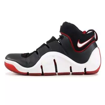 Мужские кроссовки Nike Zoom LeBron 4 Black White Red White-Varsity-Crimson 314647-011
