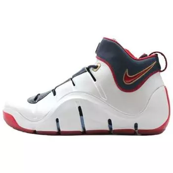 Мужские кроссовки Nike Zoom LeBron 4 Playoff White Varsity-Crimson-Midnight-Navy-Metallic 314647-161