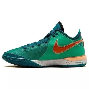 Мужские кроссовки Nike Zoom LeBron NXXT Gen Geode Teal Melon-Tint Stadium-Green Campfire-Orange DR8784-301 43