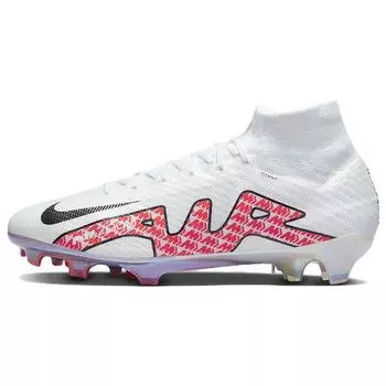 Мужские кроссовки Nike Zoom Mercurial Superfly 9 Elite FG Disruption Pack White Coconut-Milk Bright-Crimson DJ4977-101 40.5