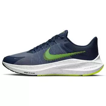 Мужские кроссовки Nike Zoom Winflo 8 Midnight Navy Volt сине-белые Hyper-Royal CW3419-401 43