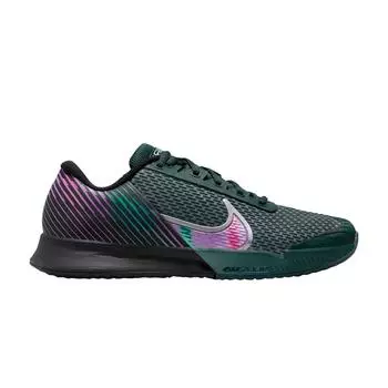 Мужские кроссовки NikeCourt Air Zoom Vapor Pro 2 Premium HC Deep Jungle Fuchsia Green Black Clear-Jade FD6692-001 42.5