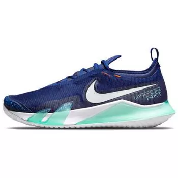 Мужские кроссовки NikeCourt React Vapor NXT Deep Royal Blue Dynamic-Turquoise Magma-Orange White CV0724-414 44