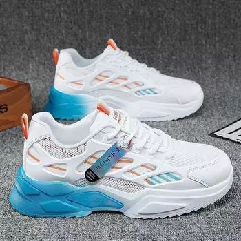 Мужские кроссовки, новая дышащая повседневная обувь для мужчин, роскошные дизайнерские туфли из высококачественной кожи на платформе, Zapatillas De Hombre 39