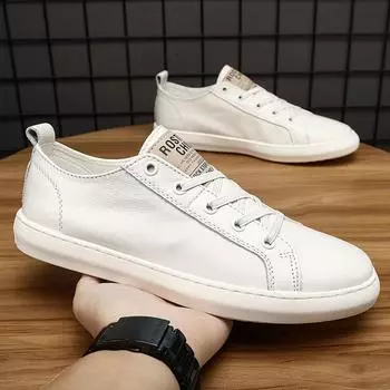 Мужские кроссовки, новая модная универсальная повседневная мужская обувь без шнуровки с мягкой подошвой и низким вырезом, белая нескользящая дышащая повседневная обувь 38 белый