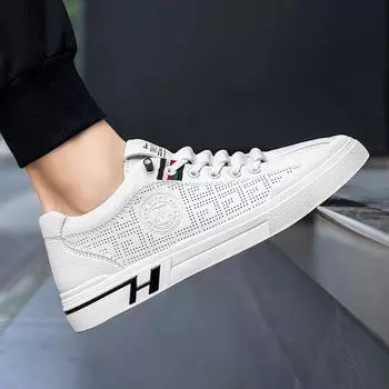 Мужские кроссовки нового стиля, белые, нескользящие, модные повседневные универсальные кроссовки на плоской подошве 38 бежевый