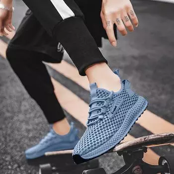 Мужские кроссовки, новые мужские летние туфли с сетчатой поверхностью, дышащая мягкая подошва, забродные туфли, полые сетчатые туфли, мужская модная обувь 39