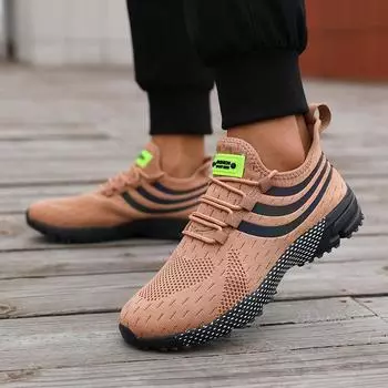 Мужские кроссовки, новые оригинальные спортивные, легкие, нескользящие, на шнуровке, вулканизированные, удобные, для походов на открытом воздухе, сетчатые туфли 39 синий