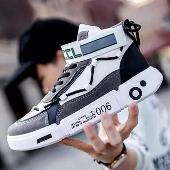 Мужские кроссовки, новые высокие кроссовки, туфли на платформе с круглым носком, повседневные модные мужские кроссовки, дышащие модные кроссовки на шнуровке 41