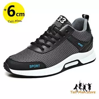 Мужские кроссовки, обувь для увеличения роста, мужская спортивная обувь, увеличивающая рост, стелька для мужчин 6 см 37