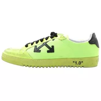 Мужские кроссовки Off-White 2.0 Fluo Yellow, черные OMIA042F19D680376210 39