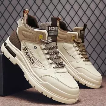 Мужские кроссовки, осенняя мода, высокие повседневные ботинки на мягкой подошве, для бега, для ходьбы, кроссовки на шнуровке, теннисные туфли для мужчин 39